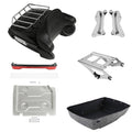 King Trunk Backrest Rack Speakers Light Mount Plate Fit For Harley Touring 14-26