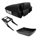 Matte Black Chopped Trunk Pad Mount Rack Fit For Harley Fatboy 08-2017