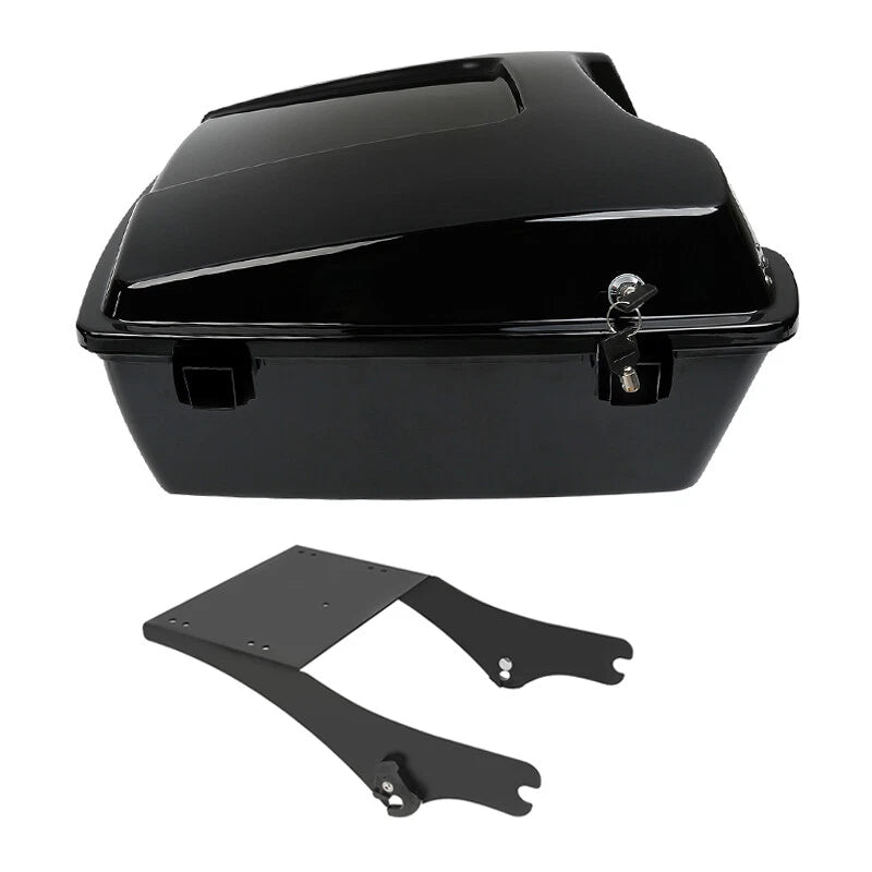 Black Chopped Trunk Latch Mounting Rack Fit For Harley Touring 97-08 07 Touring