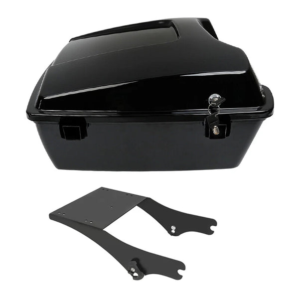 Black Chopped Trunk Latch Mounting Rack Fit For Harley Touring 97-08 07 Touring