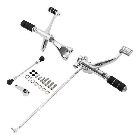 Chrome Forward Control Pegs Lever Linkage Fit For Harley Sportster XL 2004-2013