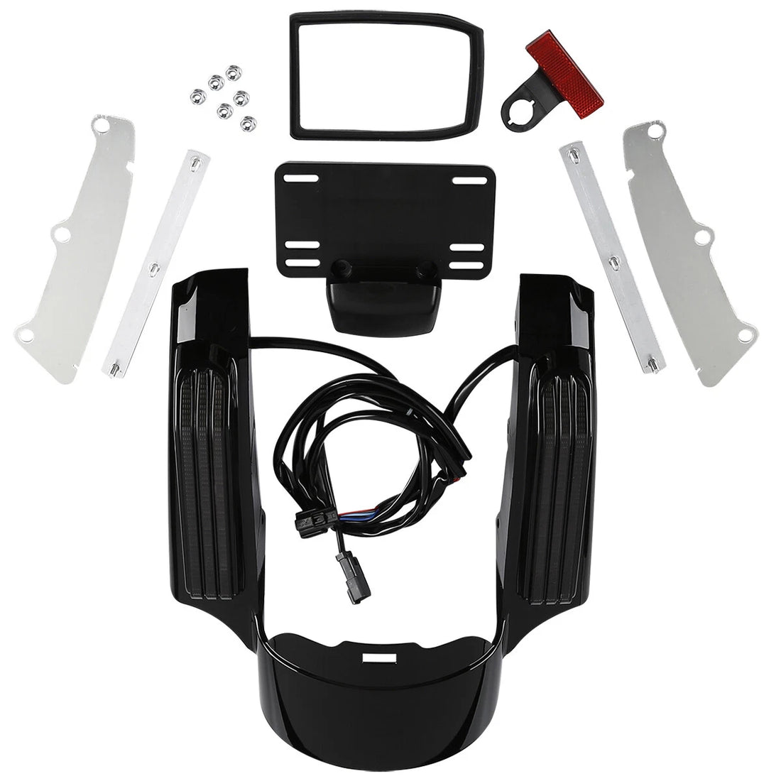Smoke Rear Fender Fascia Set Fit For Harley Electra Street Road Glide 2014-2024