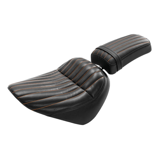 Black+Orange Rider & Passenger Seats Fit For Harley Street Bob Fxbb 2018-2024 23