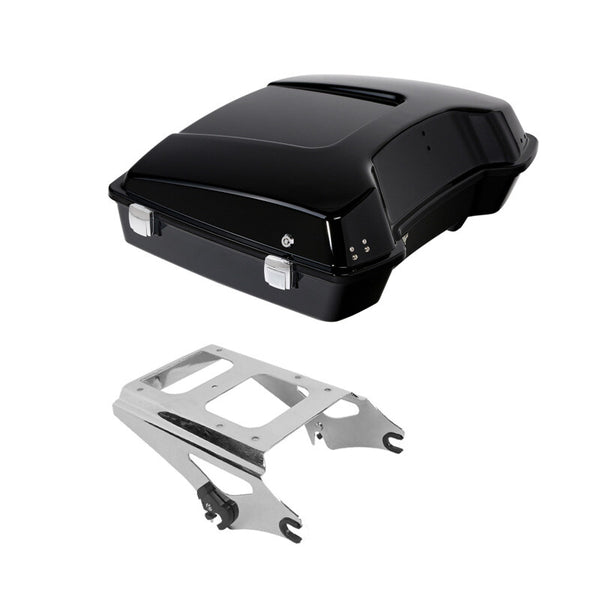 Razor Trunk Chrome Two Up Mount Rack Fits For Harley Touring 2009-2013