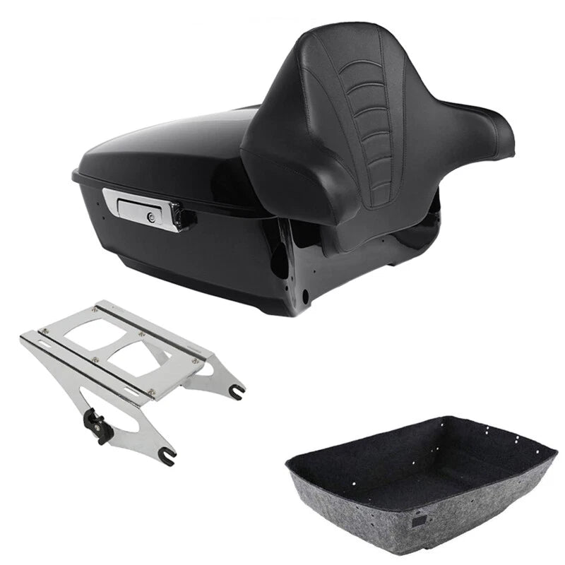King Trunk Backrest Mount Rack Fit For Harley Touring Street Glide 2014-Up