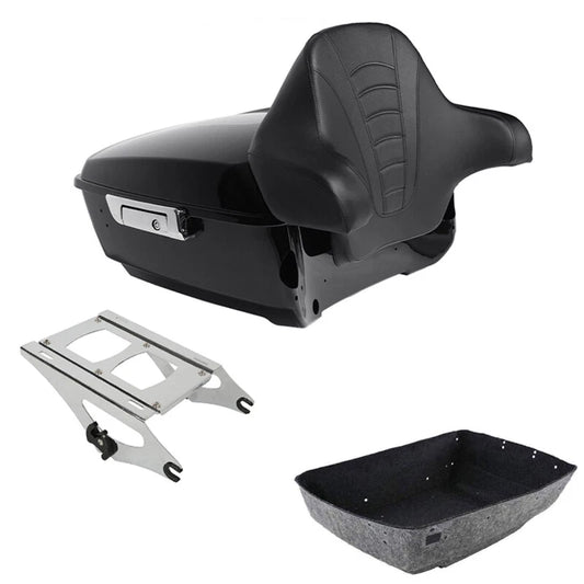 King Trunk Backrest Mount Rack Fit For Harley Touring Street Glide 2014-Up