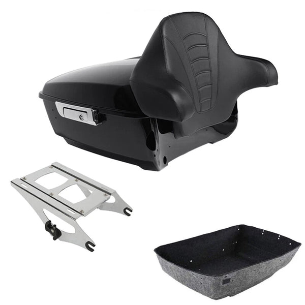 King Trunk Backrest Mount Rack Fit For Harley Touring Street Glide 2014-Up