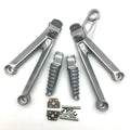 Silver Passenger Rear Foot Peg Bracket Fit for Kawasaki Ninja ZX10R 2004 2005