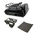 Black Razor Trunk Backrest Luggage Solo Mount Rack Fit For Harley Touring 14-26