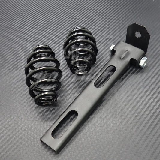 Black Solo Seat 3" Springs Bracket Mounting Kit For Harley Chopper Bobber Custom