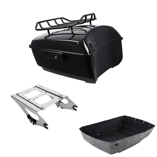 King Trunk Luggage Rack Mount Fit For Harley Electra Street Road Glide 2014-2026