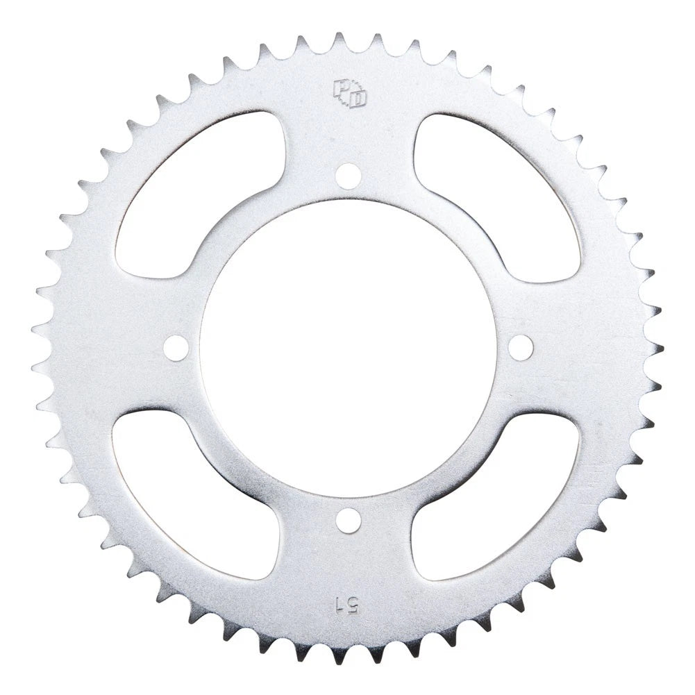 Primary Drive Rear Steel Sprocket 51 Tooth Silver For Kawasaki KX85 2001-2023