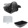King Trunk Rack Backrest Pad Plate Fit For Harley Electra Road Glide 14-26 Black