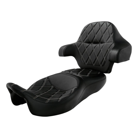 Rider Passenger Seat Backrest Fit For Harley Touring Road Street Glide 2014-2023