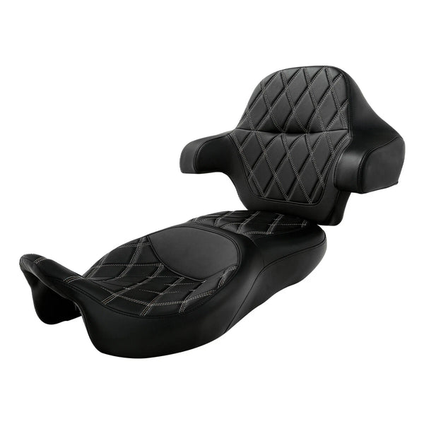 Rider Passenger Seat Backrest Fit For Harley Touring Road Street Glide 2014-2023