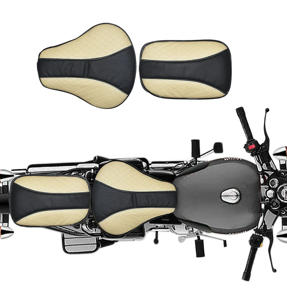 Stylish Diamond Cut Design Seat Cover For Royal Enfield Classic 350/500cc @vd