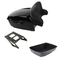 King Trunk Pad Mount Rack Fit For Harley Touring Electra Road Glide 14-26 Black