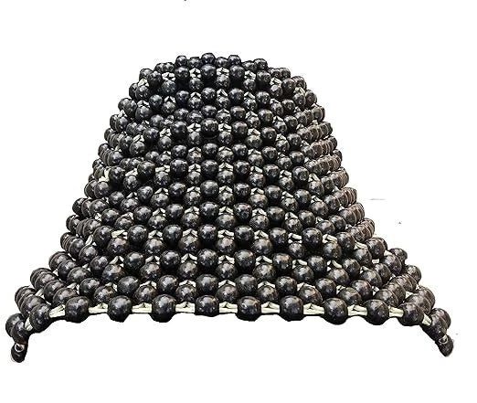 Universal Fit BS Wooden Black Beads Bike Seat Cover Cushion For Royal Enfield