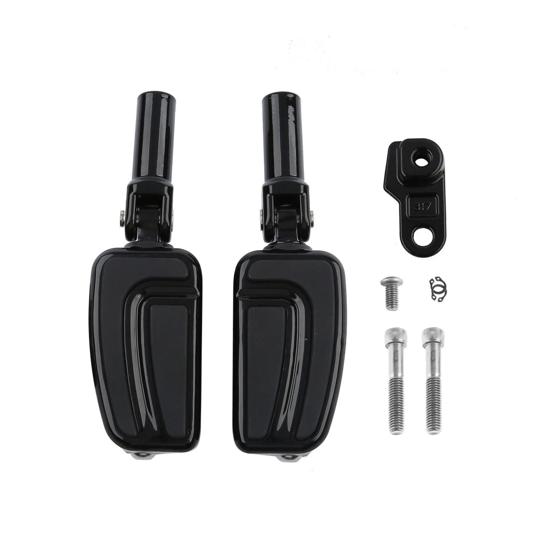 Rear Passenger Footpeg Foot Pegs Mount Fit Harley Softail Slim 2012-2017 Black