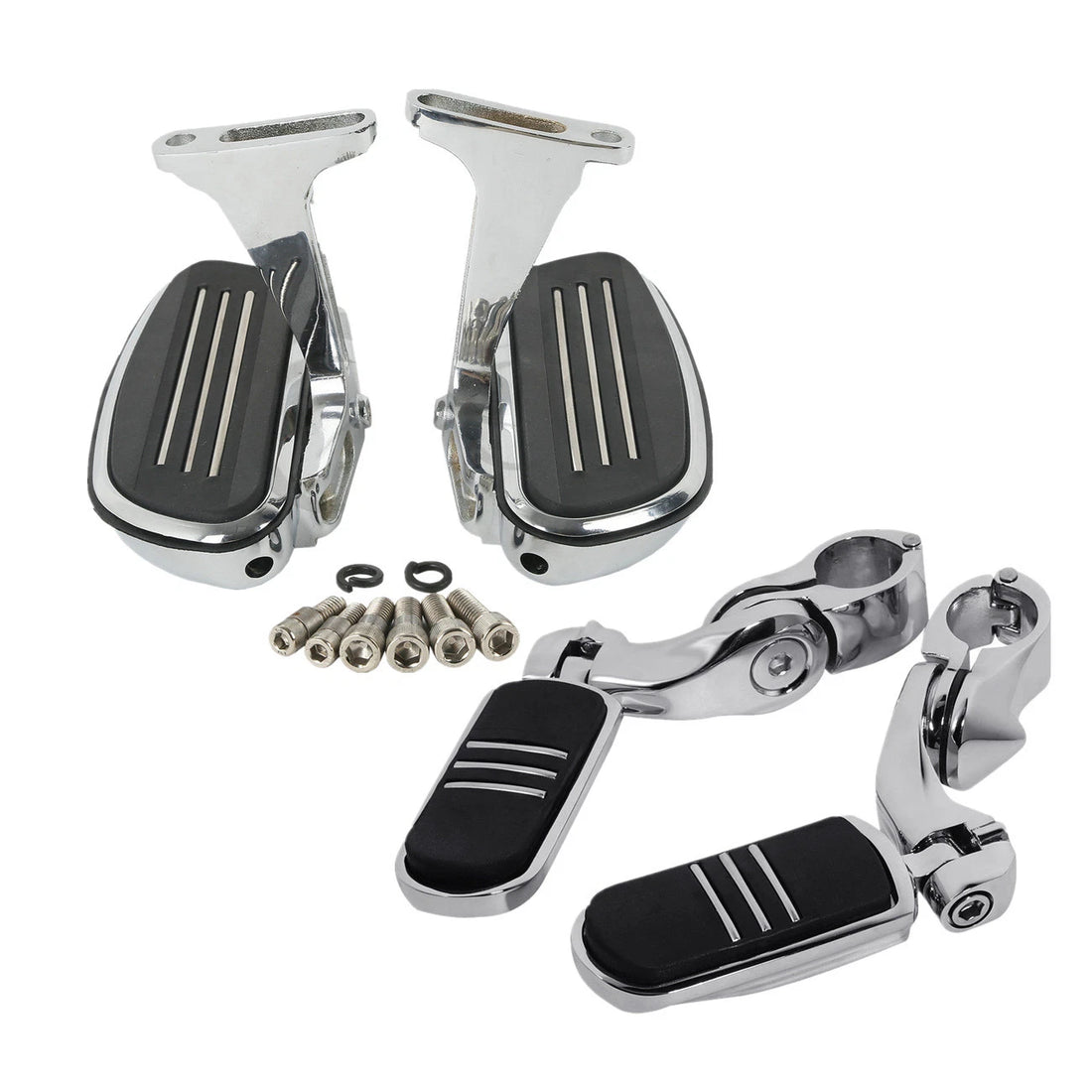 Pegstreamliner Passenger Floorboards FootPeg Clamps Fit For Harley Touring 93-25