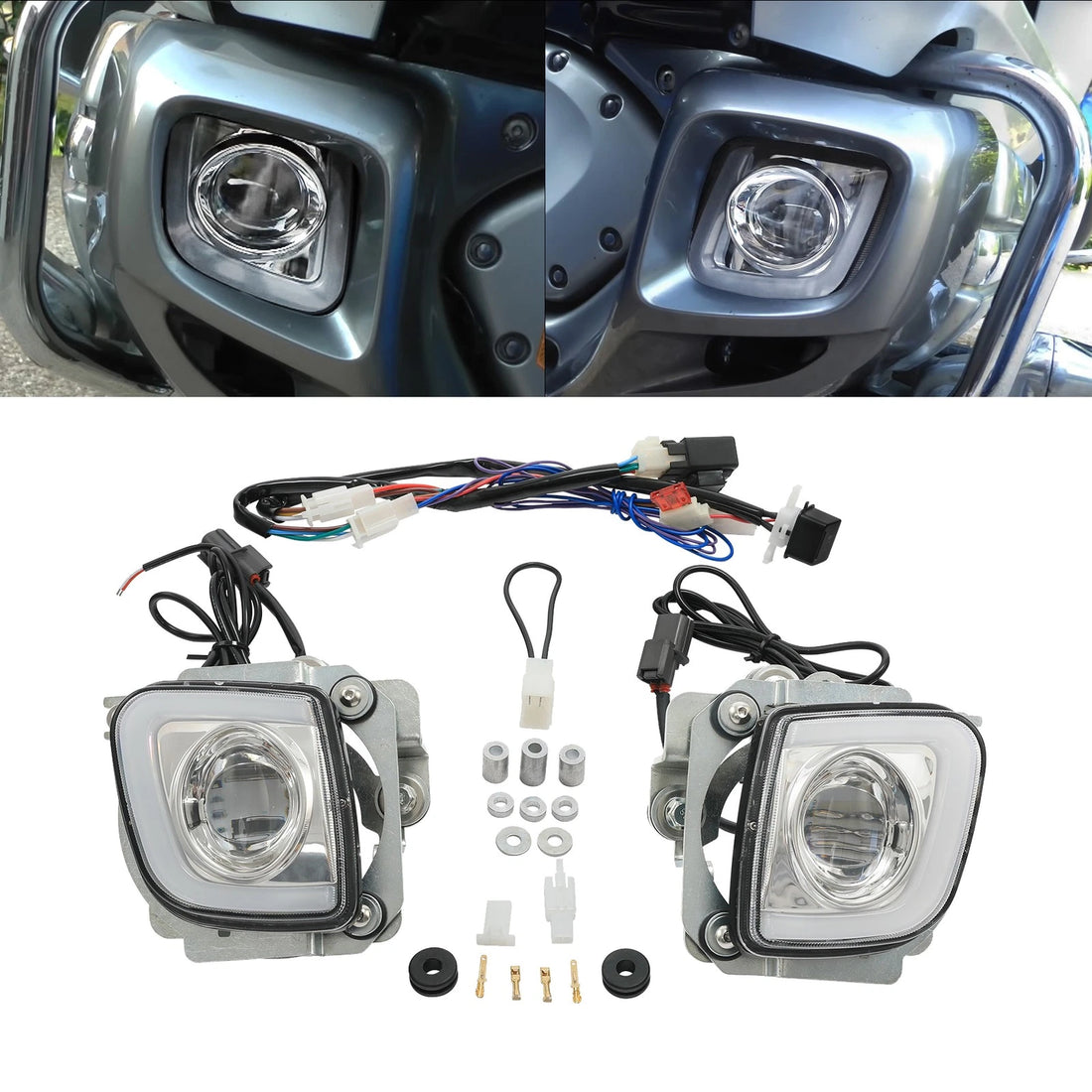 Rectangular LED Fog Light Kit Fit For Honda Goldwing 1800 GL1800 2012-2017 15 16