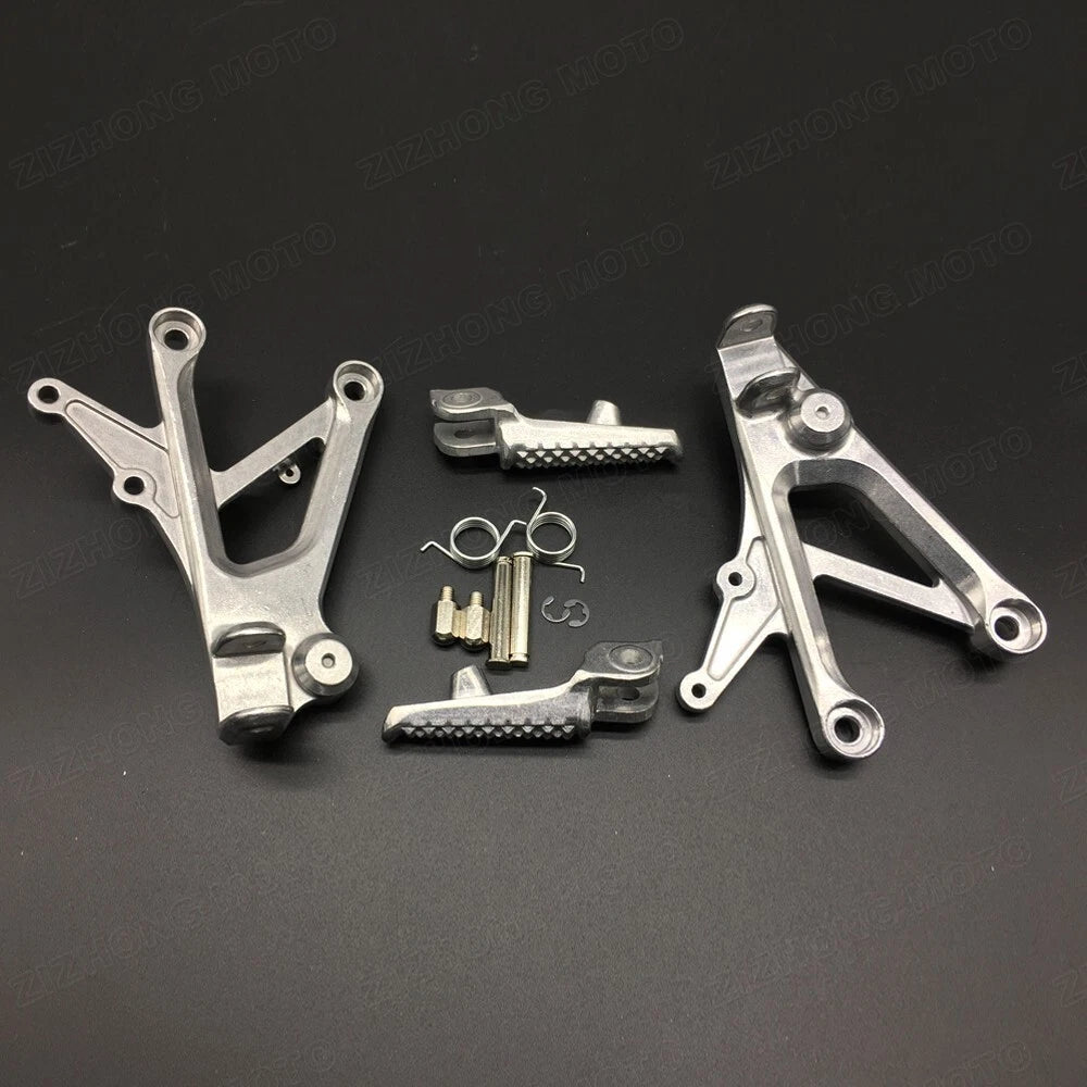 Driver Front Foot Pegs Bracket Silver Fit for Honda CBR600F4 CBR600F4i 1999-2006