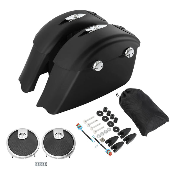 Matte Saddlebag Audio Lid Electronic Latch &Grill Fit For Indian Chieftain 14-18
