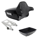 King Trunk Backrest Chrome Mount Rack Fit For Harley Touring Street Glide 14-26