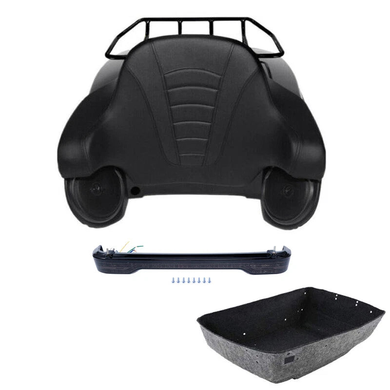 King Trunk Rack Speakers LED Tail Light Fit For Harley Touring Road Glide 14-26