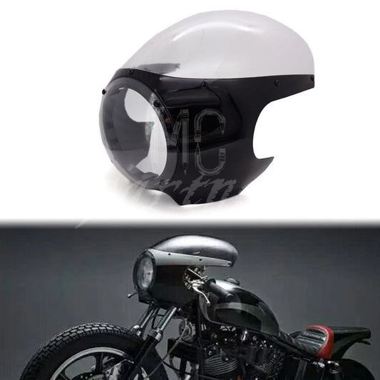 5 3/4" Cafe Racer Drag Racing Fairing & Windshield Fits W/39mm Forks Headlights