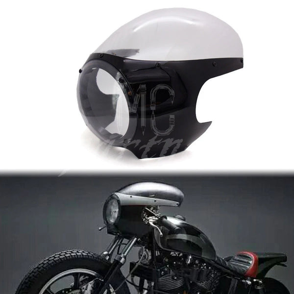 5 3/4" Cafe Racer Drag Racing Fairing & Windshield Fits W/39mm Forks Headlights
