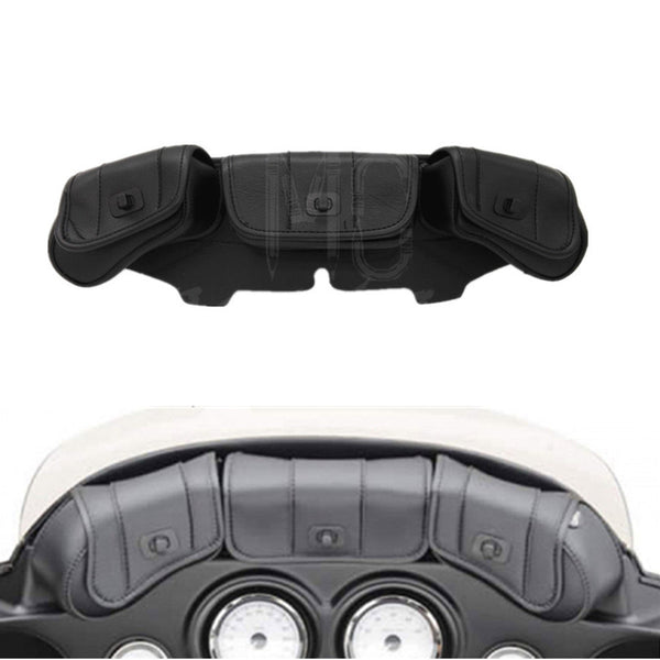 3 Pouch Pocket Fairing Windshield Bag For Harley Touring Electra Street Glide