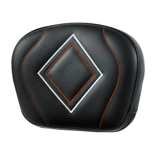 Rear Passenger Backrest Pad Fit For Harley Touring Softail 1994-2023 2022 Black