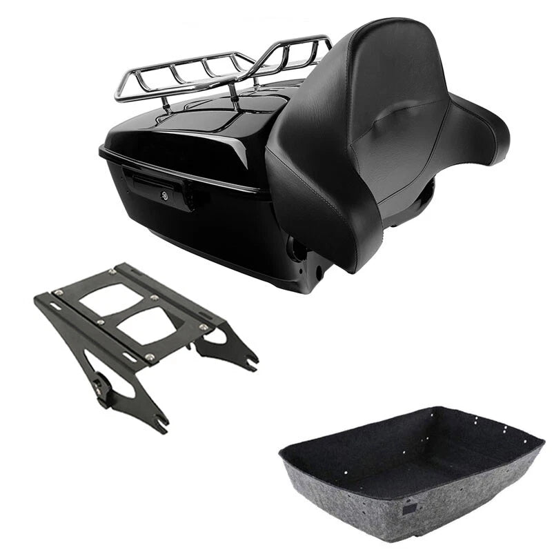 King Trunk Rack Backrest Mount Fit For Harley Road Electra Glide Touring 2014-26