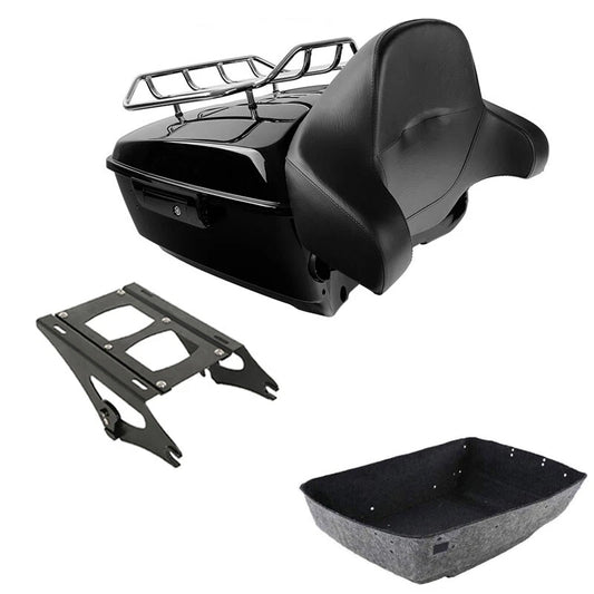 King Trunk Rack Backrest Mount Fit For Harley Road Electra Glide Touring 2014-26
