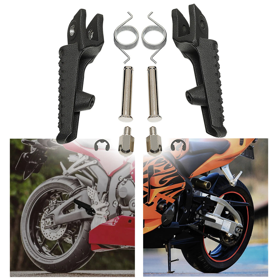 Driver Foot Pegs Footrest Fit For Honda CB1000R 2008-2025 CBR600RR 2003-2025