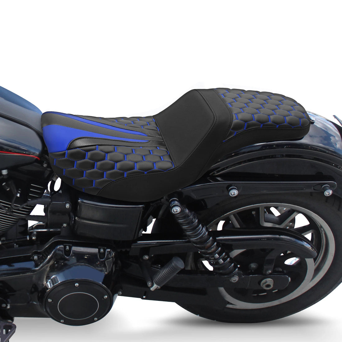 Step-Up Driver Passenger Seat Pillion Fit For Harley Dyna Low Rider 2006-2017