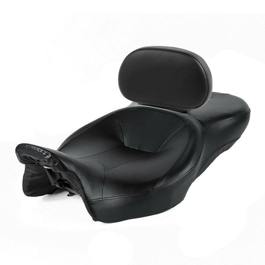 Driver Passenger Seat & Rider Backrest Pad Fit For Harley Touring Models 09-23