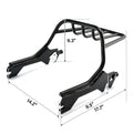 Vivid Black Two Up Luggage Rack Mount Fit For Harley Fat Boy Breakout 2018-2025