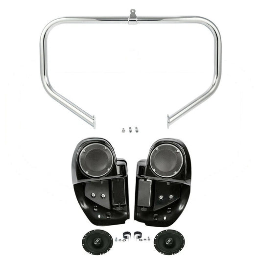 Lower Vented Fairings 6.5" Speaker & Engine Bar Fit For Harley Road King 2014-24