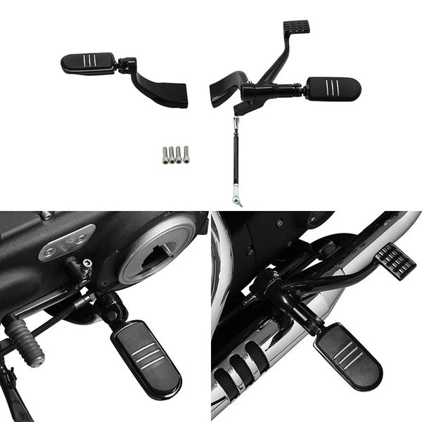 Mid Control Kit Foot Pegs Fit For Harley Sportster XL883 1200 2004-2013 12 Black