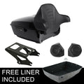 King Trunk Luggage Rack Backrest Speakers Mount Fit For Harley Touring 2014-2026