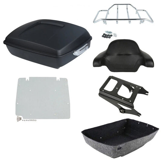 Matte Chopped Trunk Pad Mount Plate Fit For Harley Touring Road Glide 2009-2013