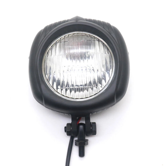 Motorcycle Black Metal Vintage Retro Headlight For Harley Honda Suzuki Custom