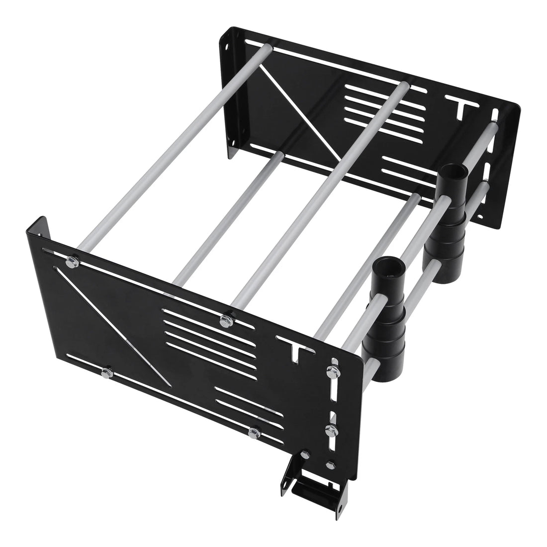 Black Wall Mount Storage Rack Fit For Harley Touring Electra Street Road Glide