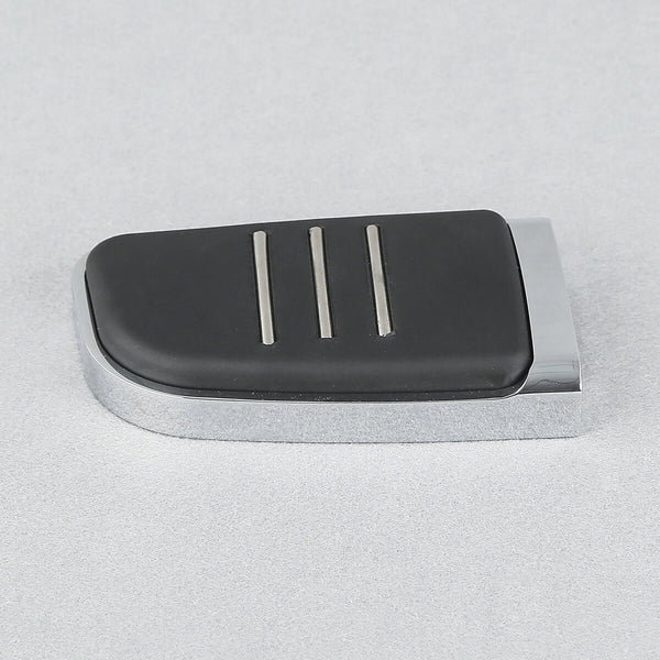 Chrome Rubber Brake Pedal Fit For Harley Touring Road King 1980-2025