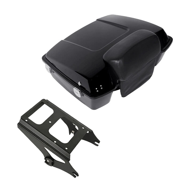Chopped Trunk Pad Mount Rack Fit For Harley Touring Road Glide Fltr 09-13