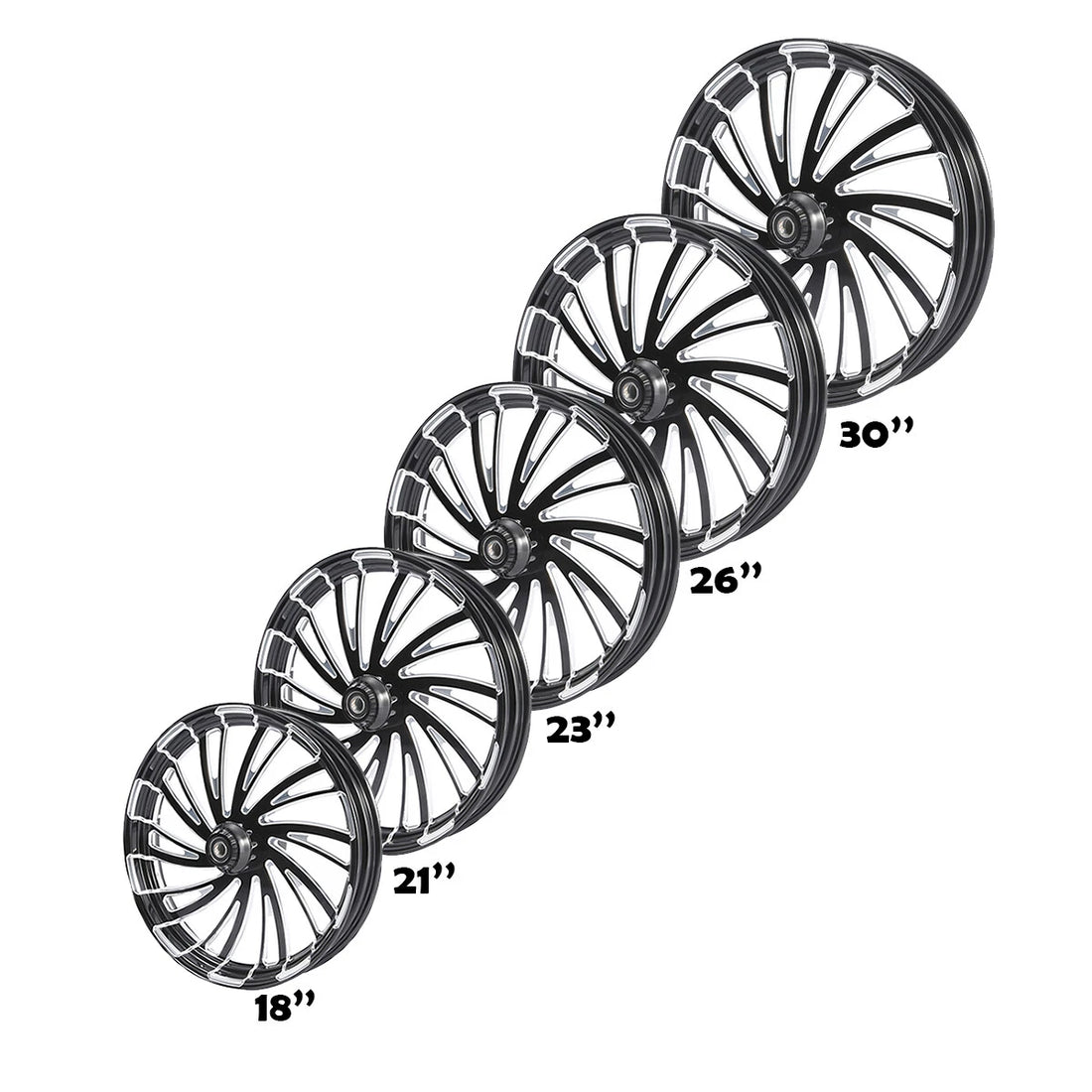 18 21 23 26 30'' Wheel Rim Single/Dual Disc Hub Fit For Harley Road Glide 08-23