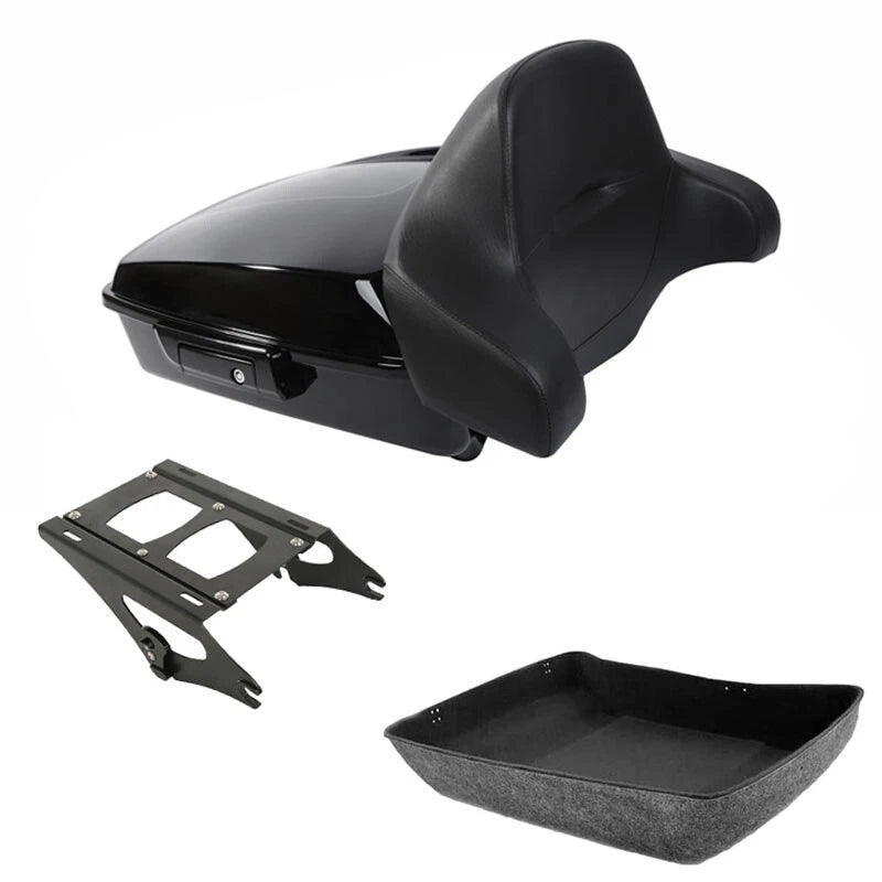 Chopped Trunk Backrest Mount Fit For Harley Touring Street Road Glide 2014-2026