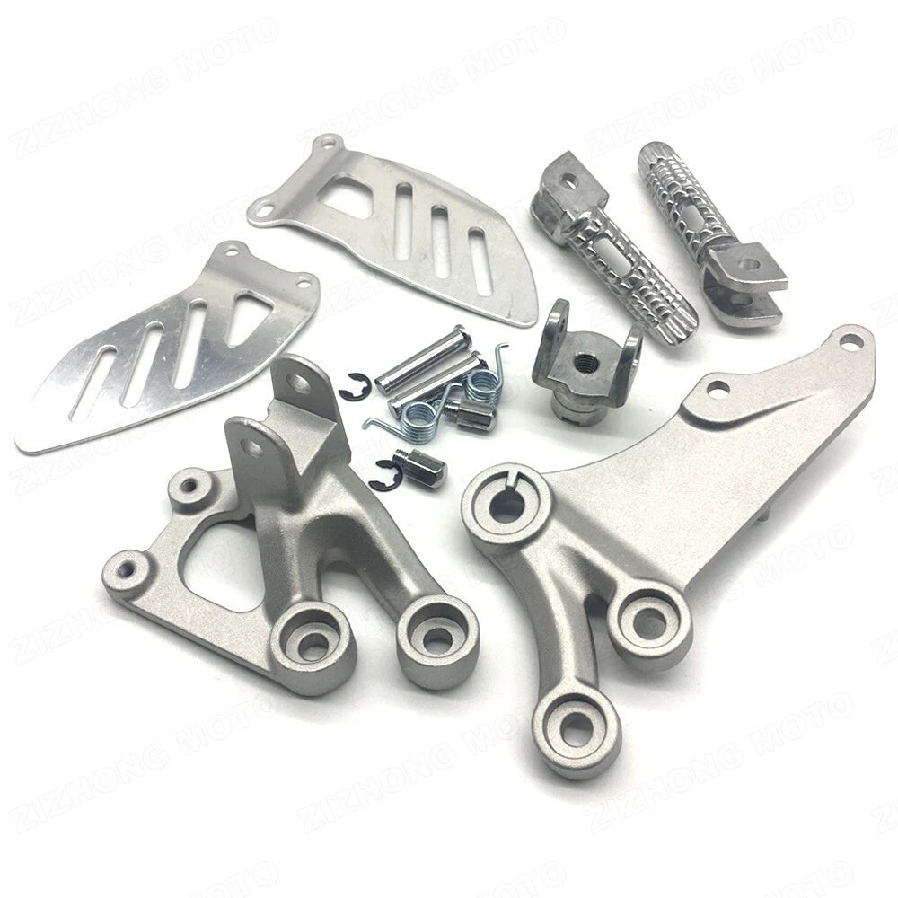 Silver Driver Front Footrests Foot Pegs Fit for Suzuki GSXR600 GSXR750 2006-2010
